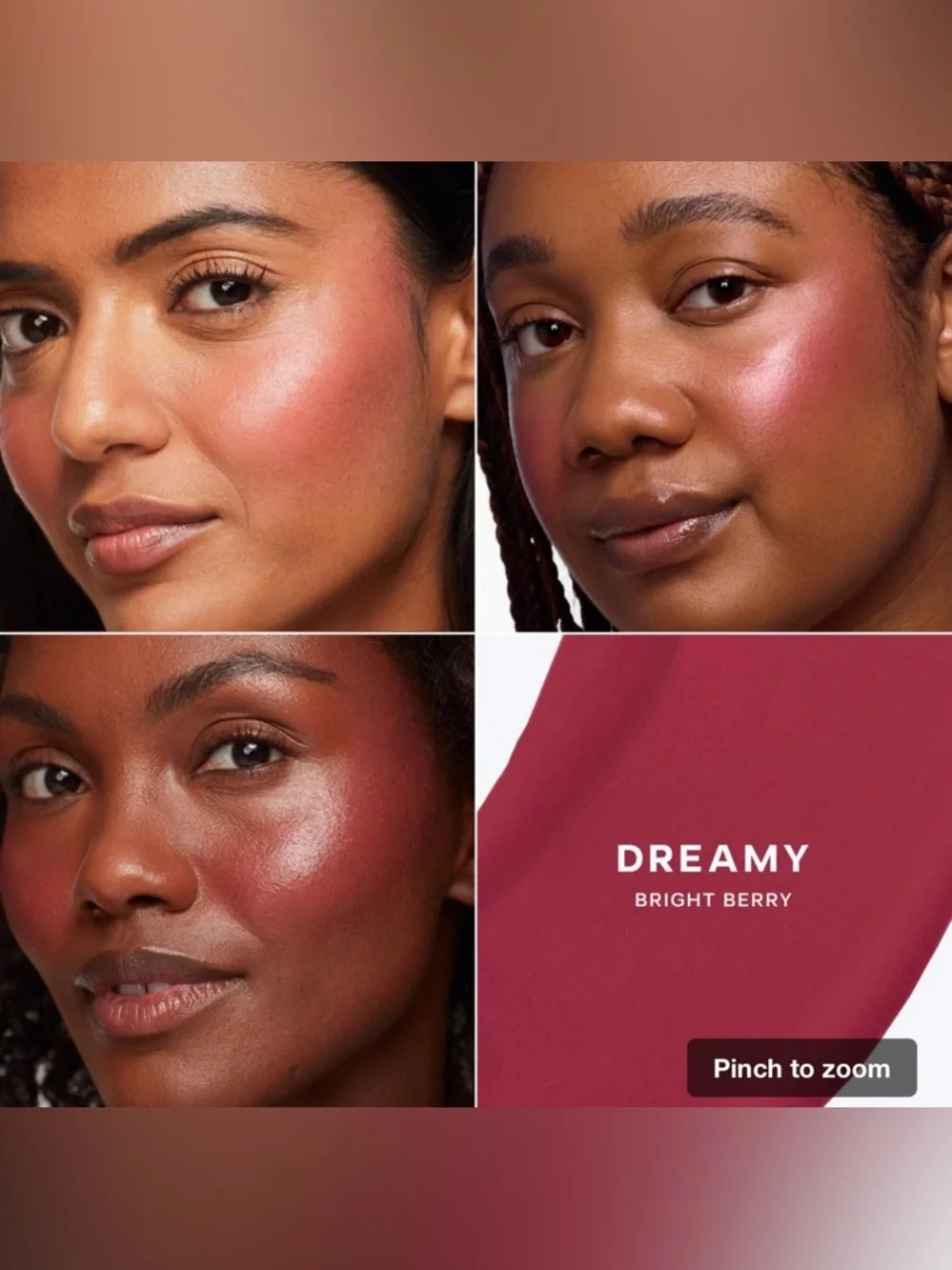 SAIE Dew Blush Shade Dreamy/Bright Berry 12 mL Full Size Clean Beauty NWT